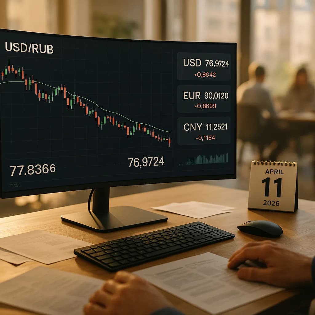 Курсы доллара, евро и юаня на 11 апреля 2026 года