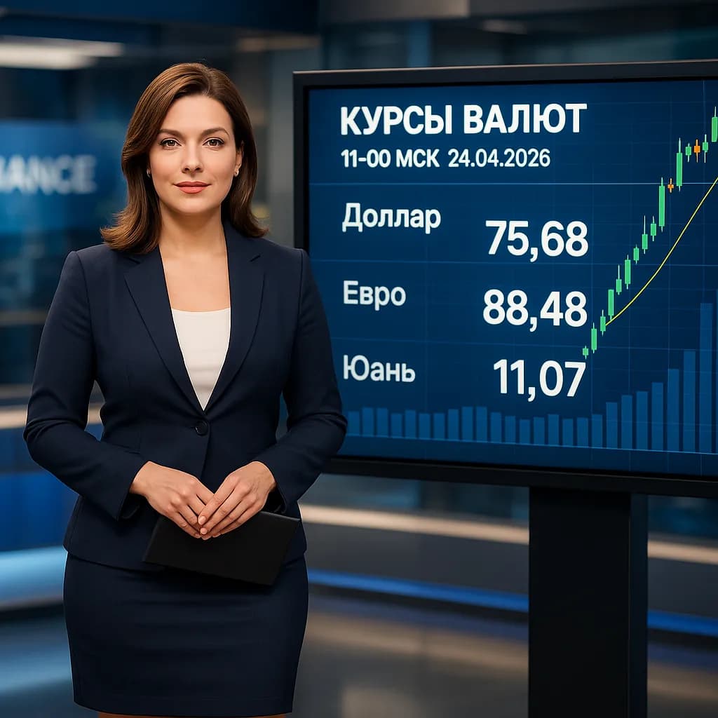 Курсы иностранных валют снижаются на внебиржевом рынке 24 апреля 2026 года