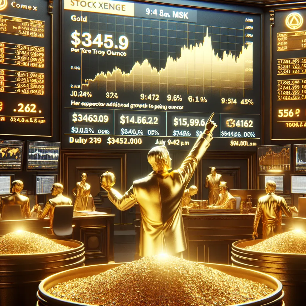 Золото обновляет максимум: цены на Comex превысили $3450 за унцию