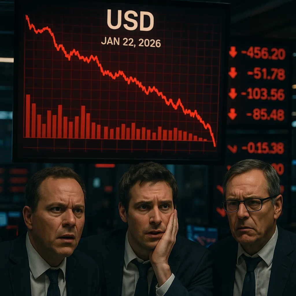 Доллар потерял 1,3% своей стоимости 22 января 2026 года