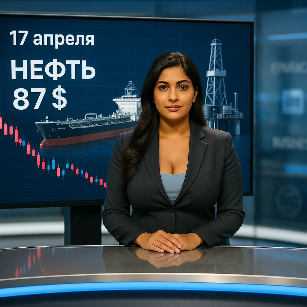 Цена нефти Brent опусткалась ниже 87 долларов за баррель